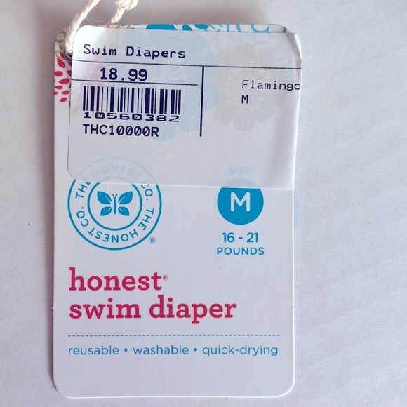 NWT The Honest Company Flamingo Swim Diaper Size M - Picture 5 of 5
